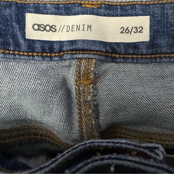 Asos Denim Women’s Straight Leg Distressed Jeans Size 26 x 32 - Picture 3 of 8